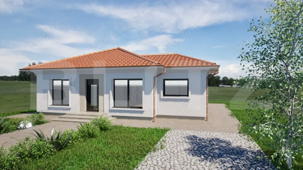 Casa individuala cu 4 camere in stil mediteranean,353 mp teren,Micesti