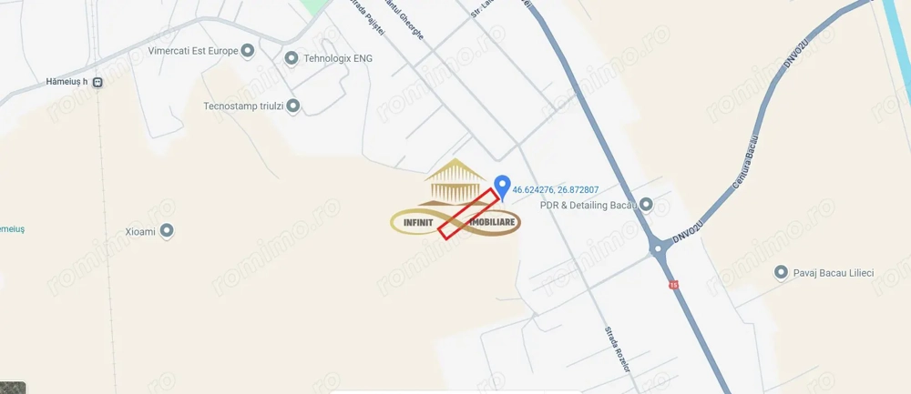 Teren intravilan de vanzare in Hemeius Bacau 1725 mp