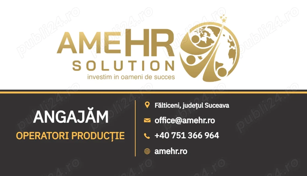 ANGAJĂM URGENT Operatori producție