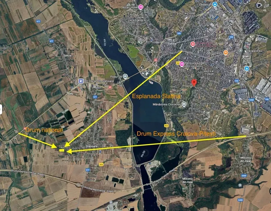 Teren intravilan în Slătioara lângă Slatina și râul Olt - 3.250 m2