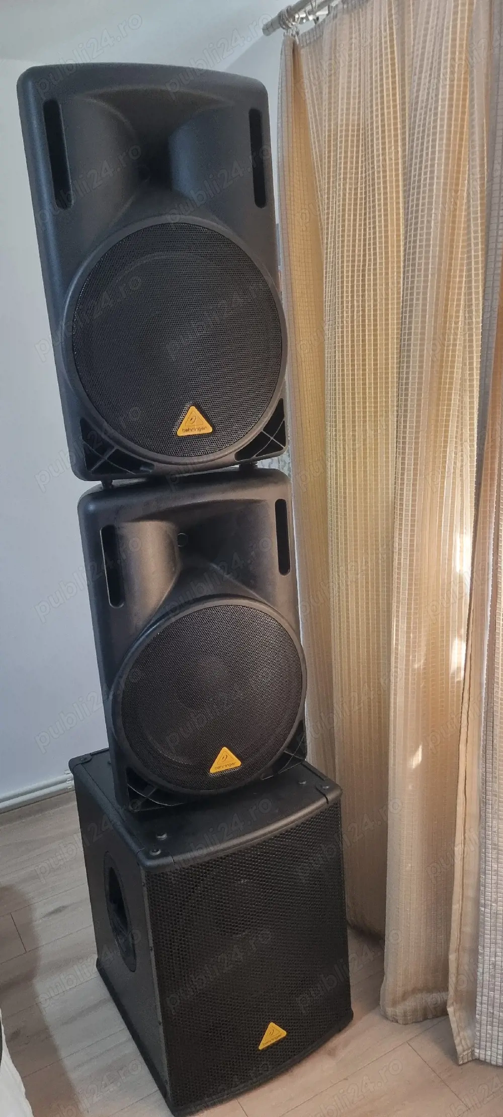 set boxe active behringer eurolive+mixer