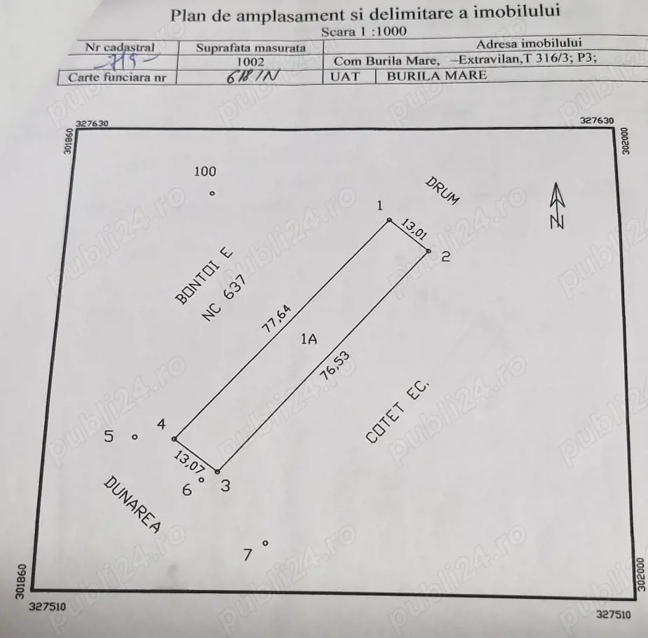Teren 2 parcele langa Dunare