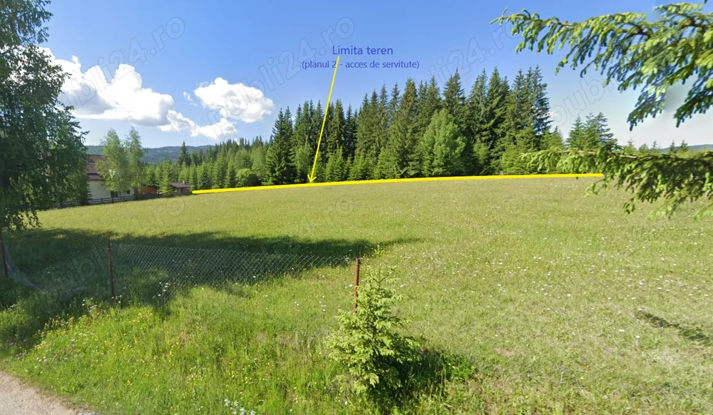 Vatra Dornei - Saru Dornei, Teren S = 6450 mp; La 13 km de Vatra Dornei si la 6 km de Calimani