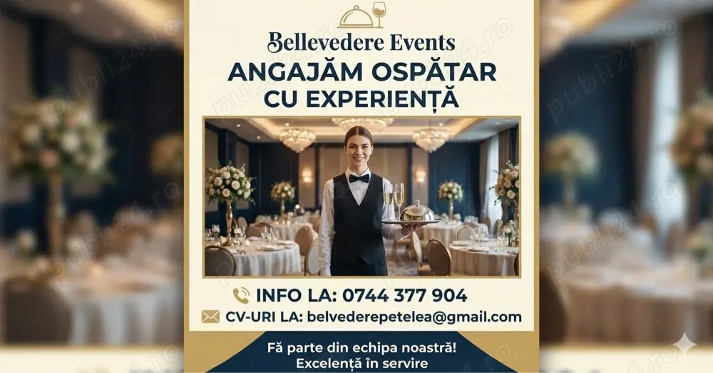 Angajam ospatar cu experienta 