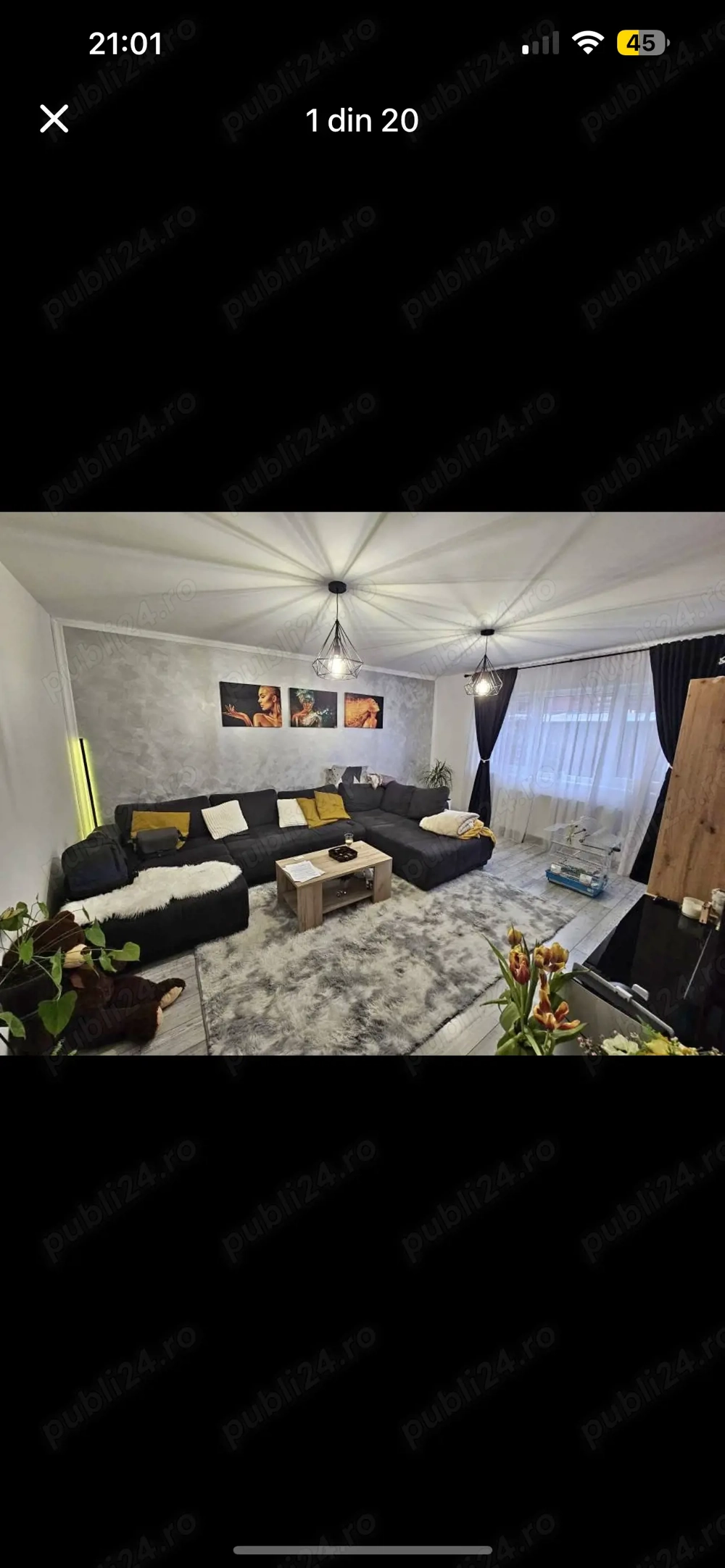 Apartament 2 camere complet mobilat cu gradina