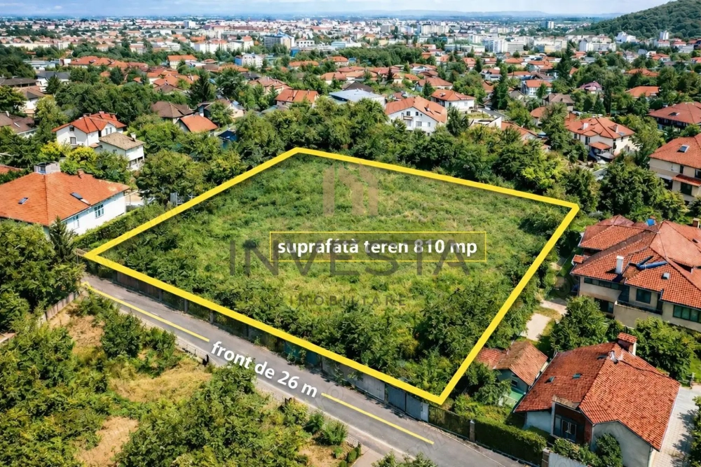 Exclusivitate! Teren 810 mp cu front de 26 m! Vis a vis de parc!