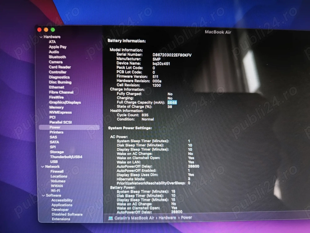 Vand Macbook Air 2017