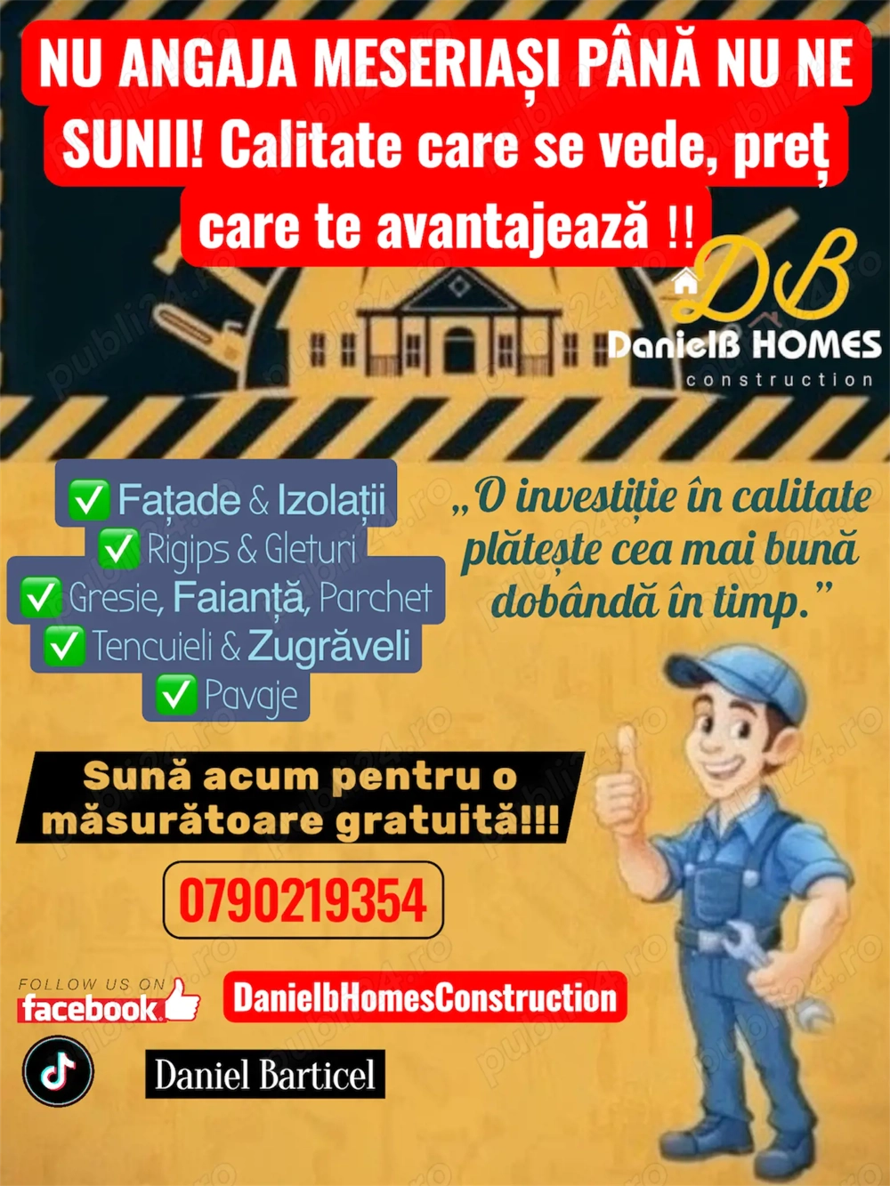 Prestării servicii construcții 