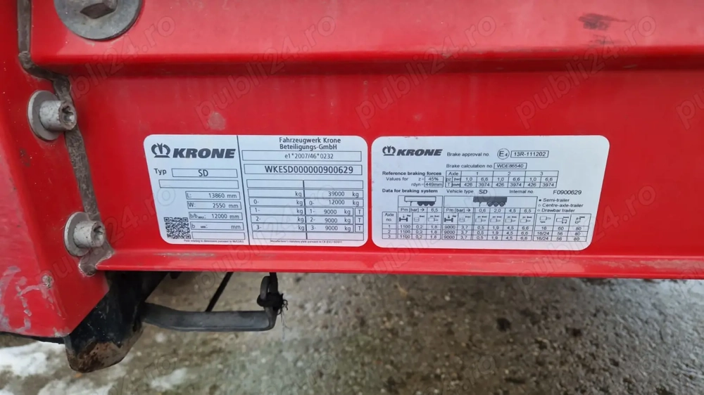 Semiremorca prelata Krone Mega Liner