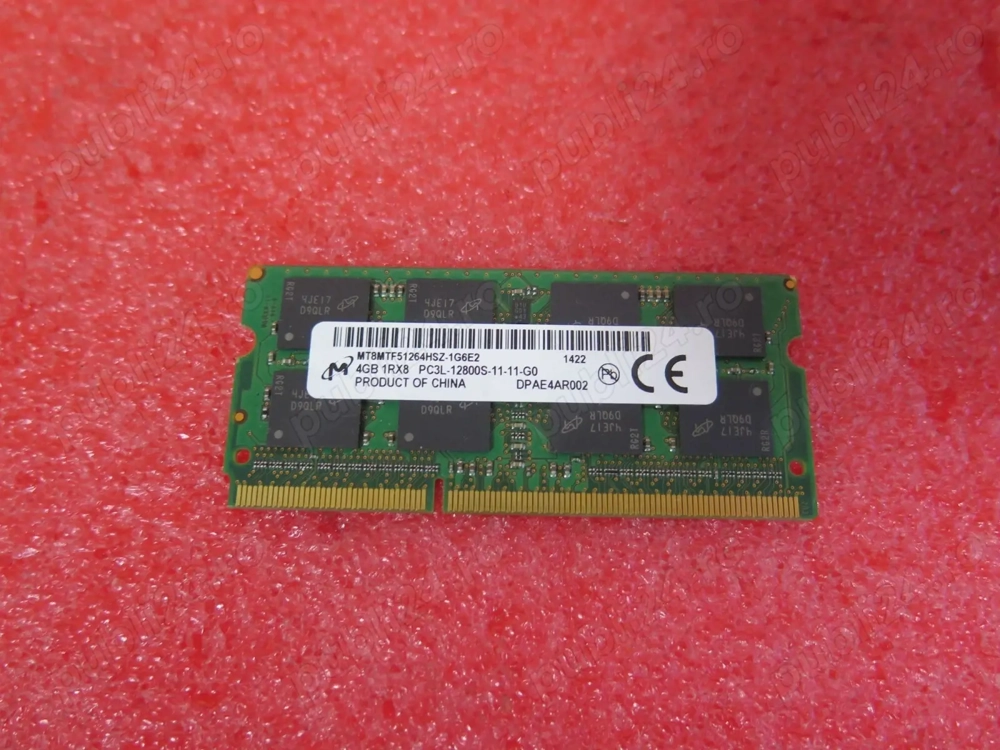 Kit Memorie RAM Laptop Sodimm HP Micron DDR3L 8GB (2x4GB), 1600MHz - TESTAT cu MemTest86