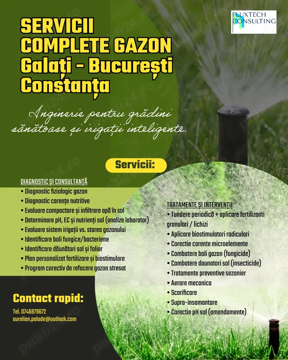 Servicii complete întreținere gazon