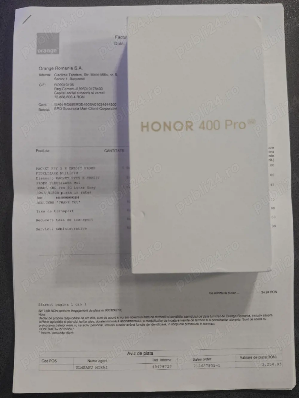 Honor 400 Pro Nou - Sigilat