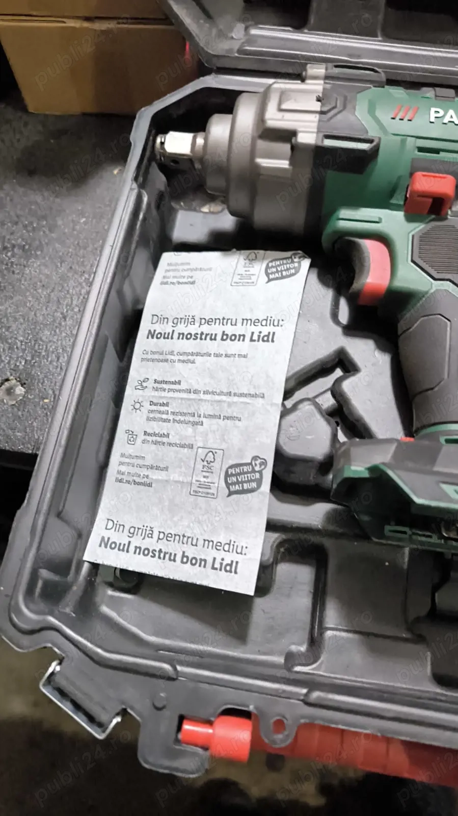 Pistol   filetanta de impact tangential Parkside cu accesorii si garantie Romania