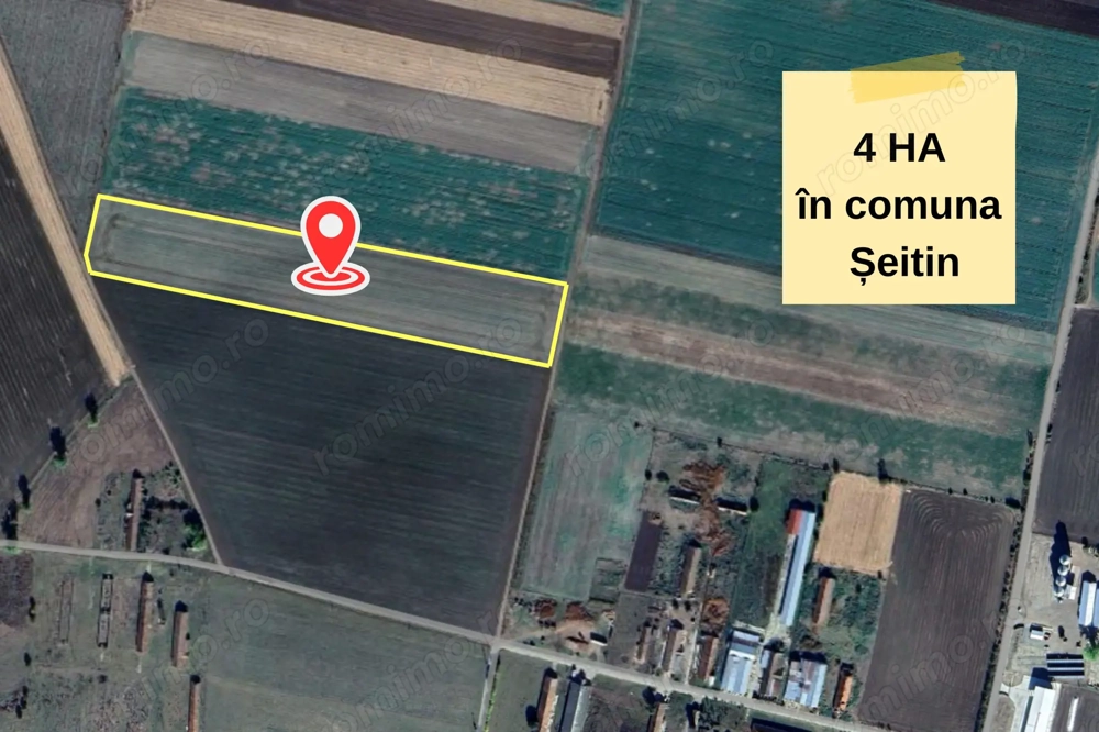 Teren extravilan in Seitin,  4 hectare de vanzare,  ZERO COMISION