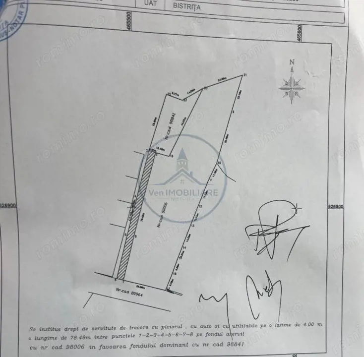  Teren intravilan de vânzare – Str. Ghinzii, Bistrița