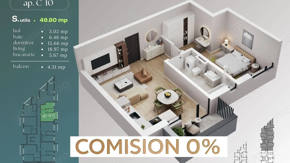 Comision 0% Apartament 2 camere Dumbravita Proiect NZEB