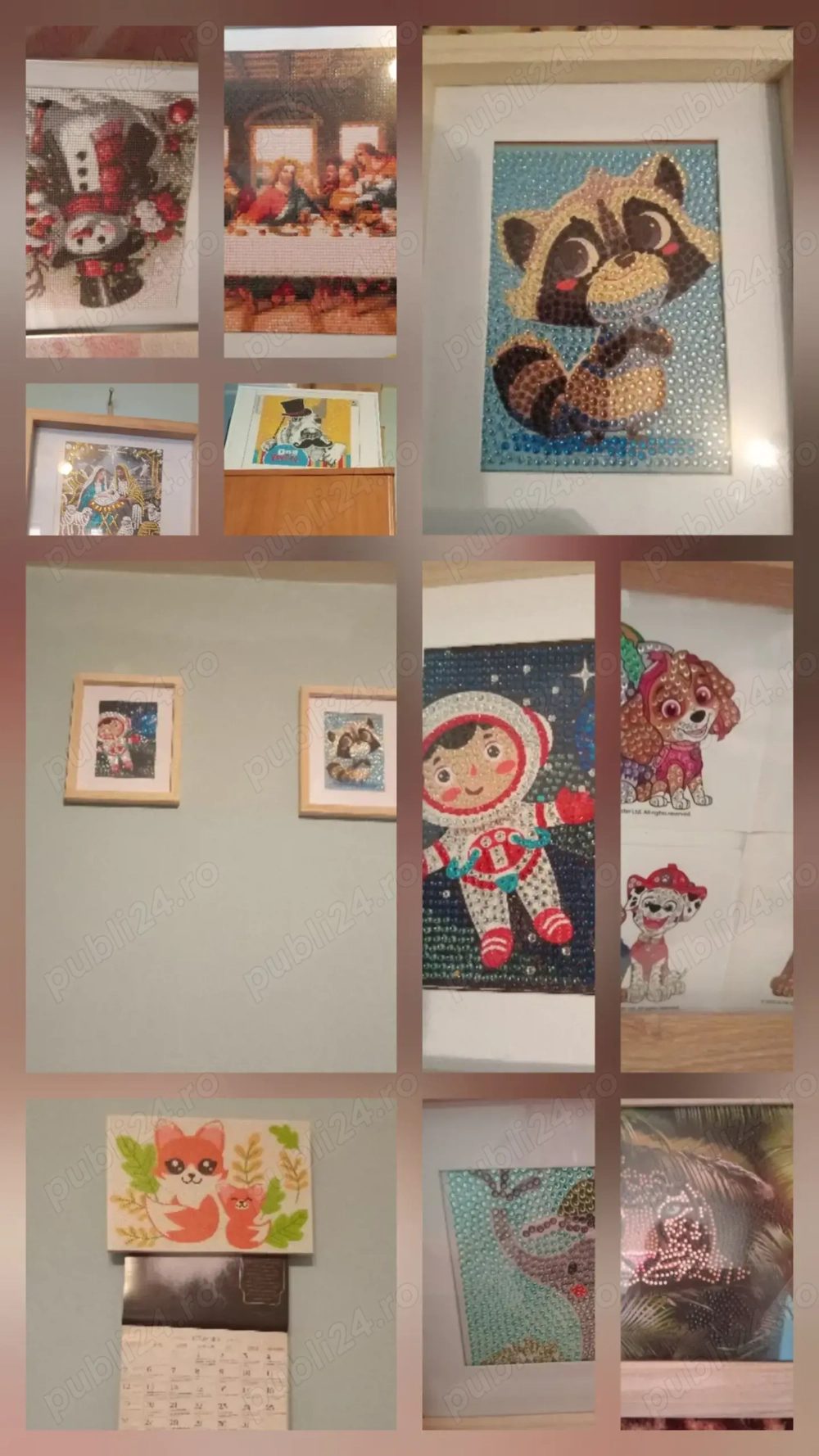 Tablouri pictate cu diamante. 