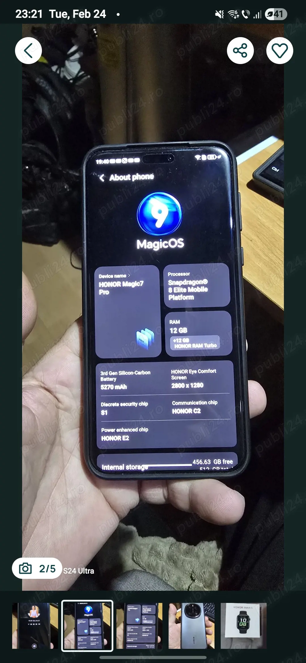 Honor Magic 7pro +Smartwatch Honor5 