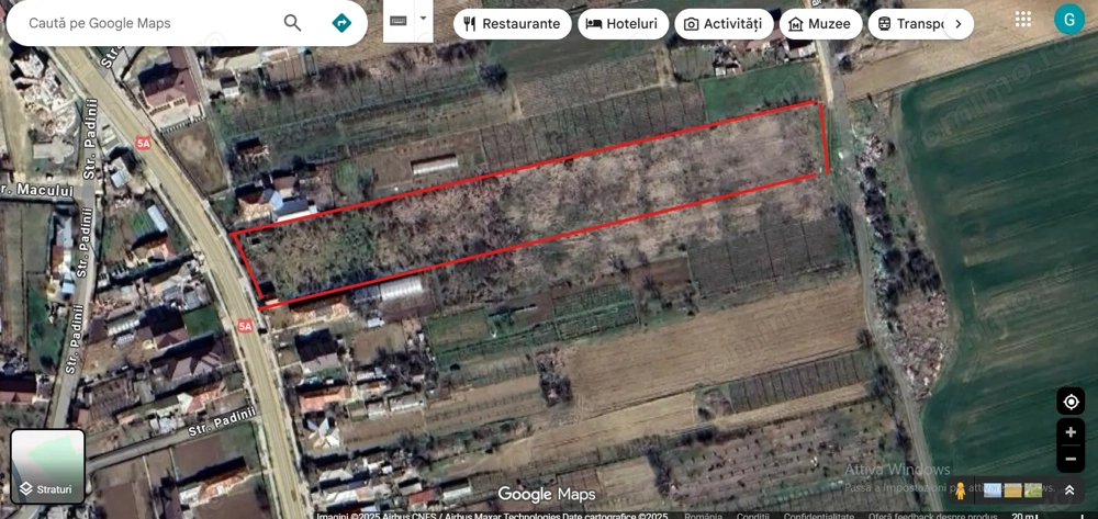 Teren intravilan de vanzare in comuna Hotarele (Giurgiu)