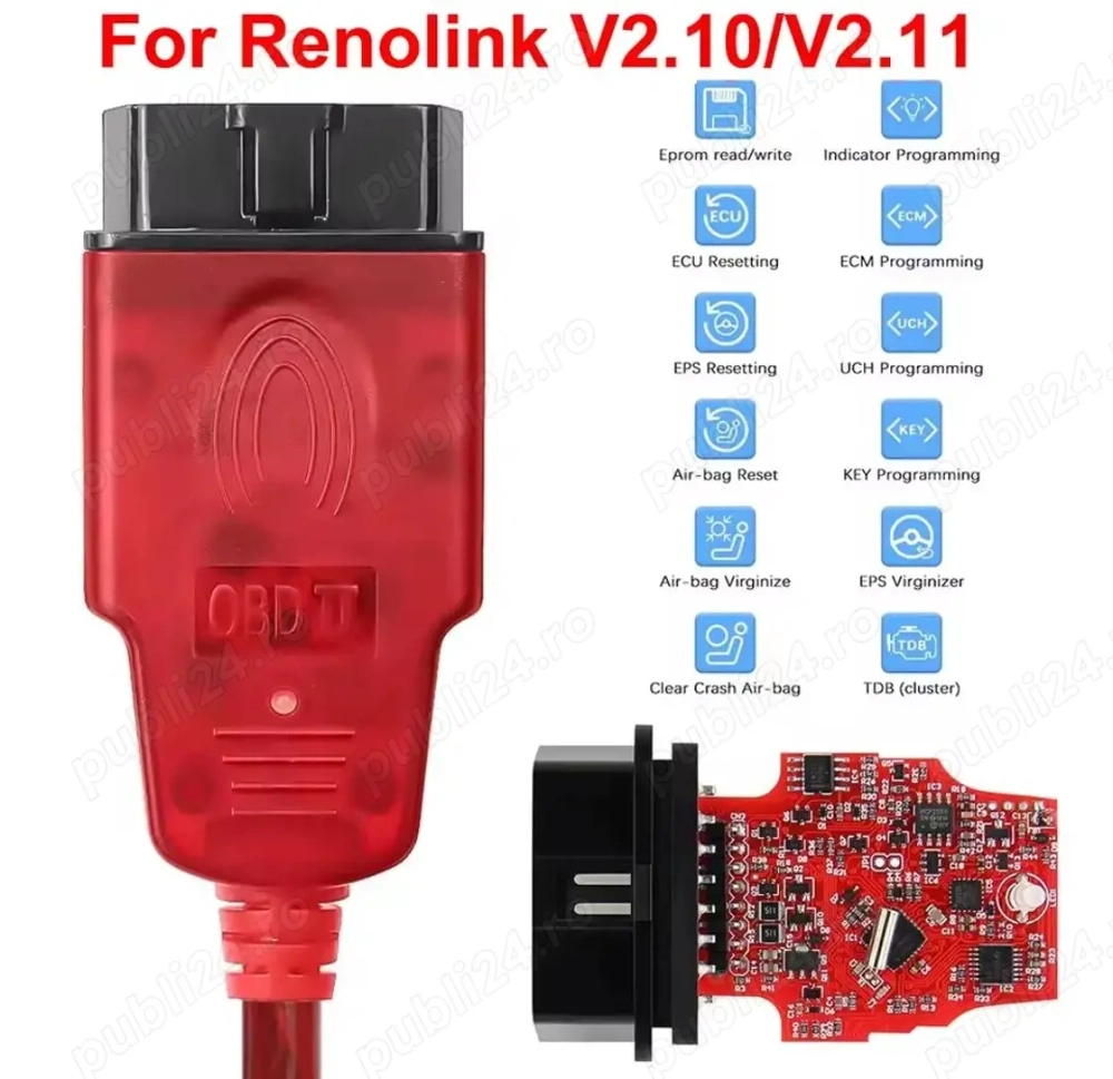 Renolink v2.11 si interfata OBD2 dedicata Renault Dacia