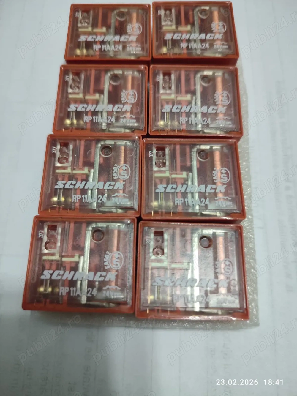 Releu Schrack 24V, 8 buc.