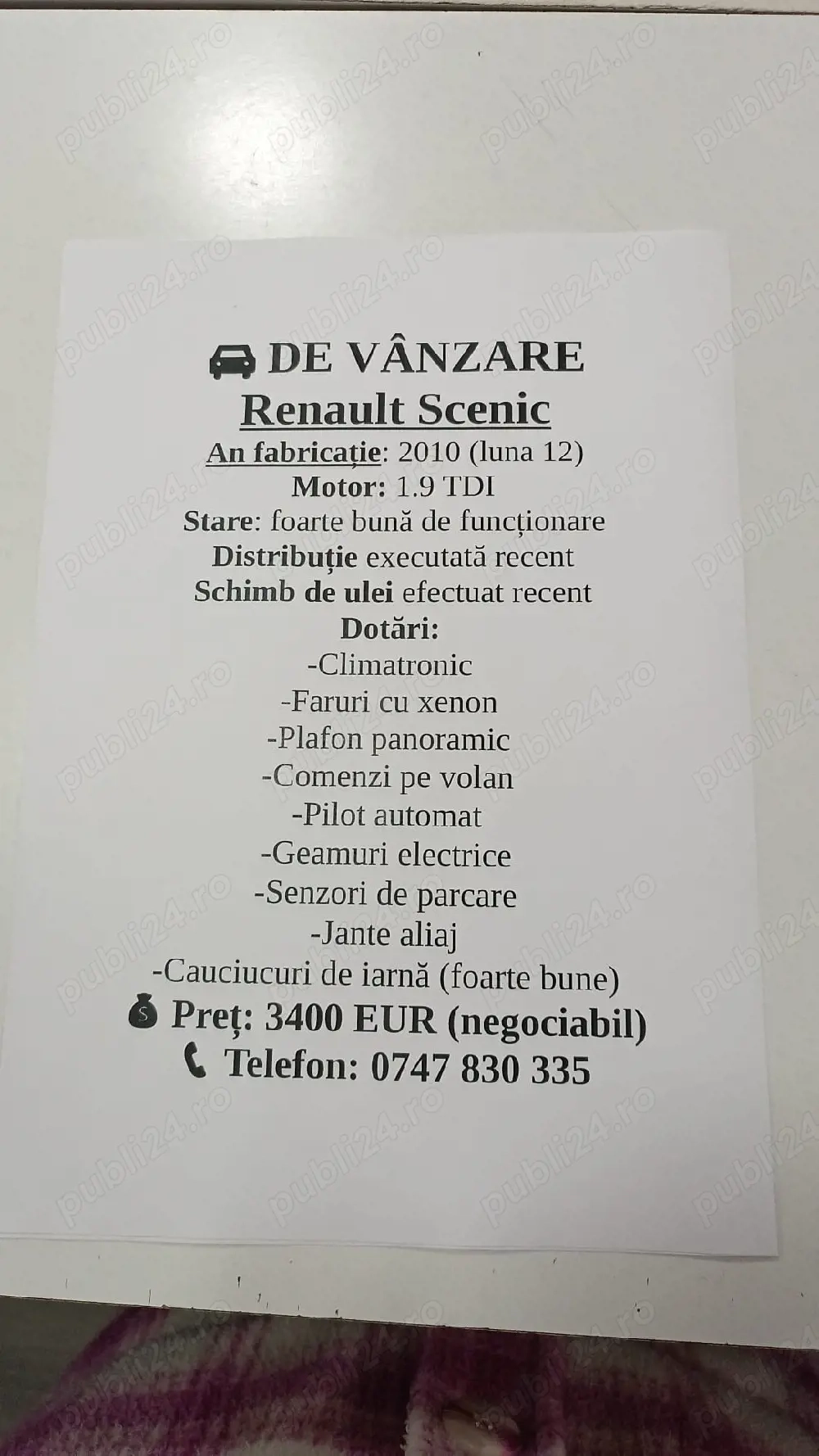 Vand Renault scenic 3