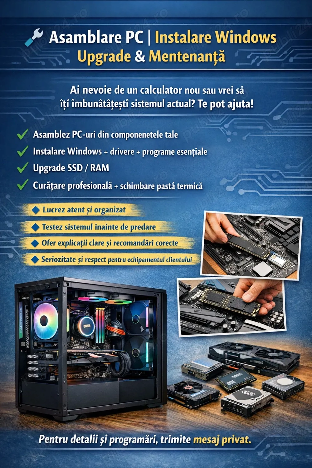 Servicii asamblare calculator