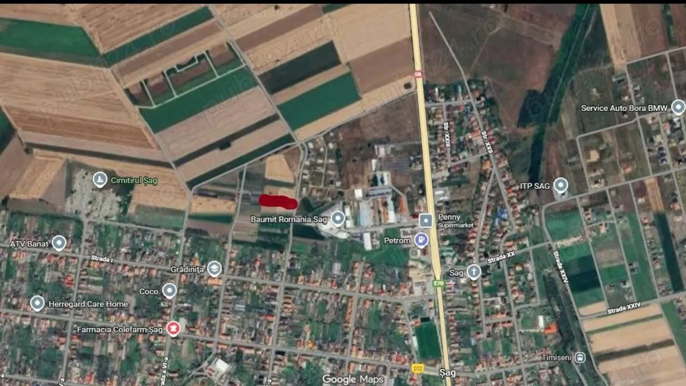 Vant teren parcela 2400 mp pentru casa in comuna Sag jud Timis 2