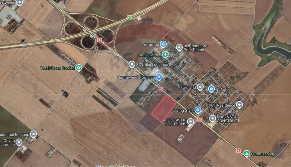 TEREN 5 HA – ZONA DE DEZVOLTARE MAJORA – SUD BUCURESTI, ACCES RAPID A0