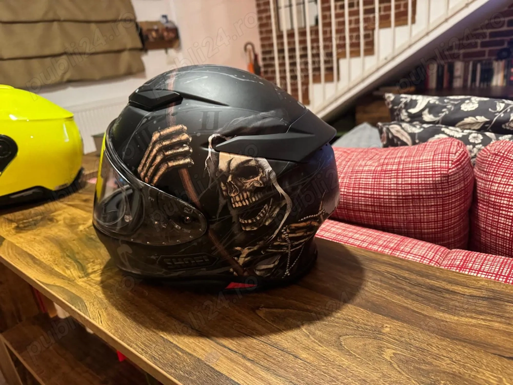 casca moto Shoei NXR2, marime S, viziera heliomata, design Faust