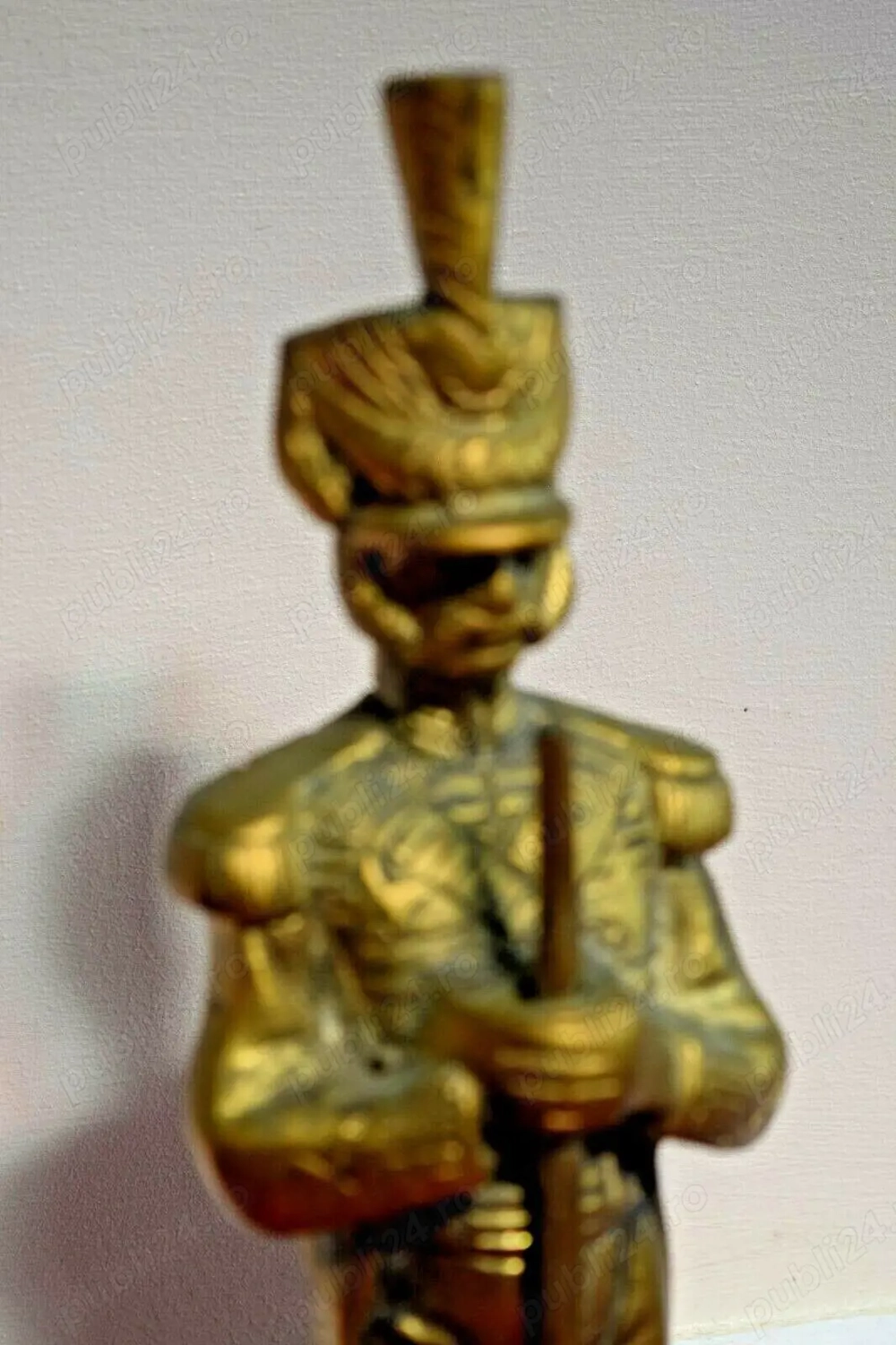 Soldat cu flinta Napoleon vintage alama bronz masiv