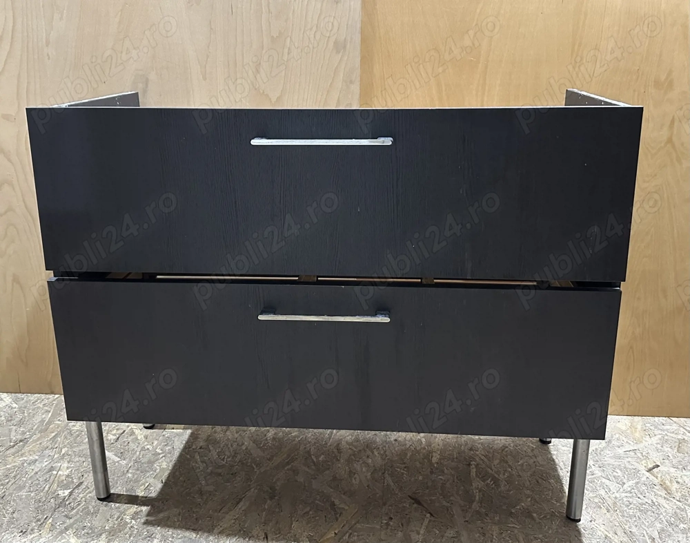 Masca de chiuveta; Masca din Lemn cu 2 sertare; Suport chiuveta