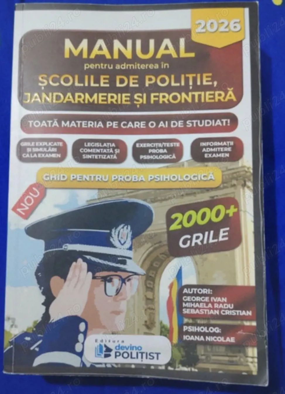 Manual pentru admiterea la școlile de Poliție, Jandarmerie și Frontieră   2026 (PDF)