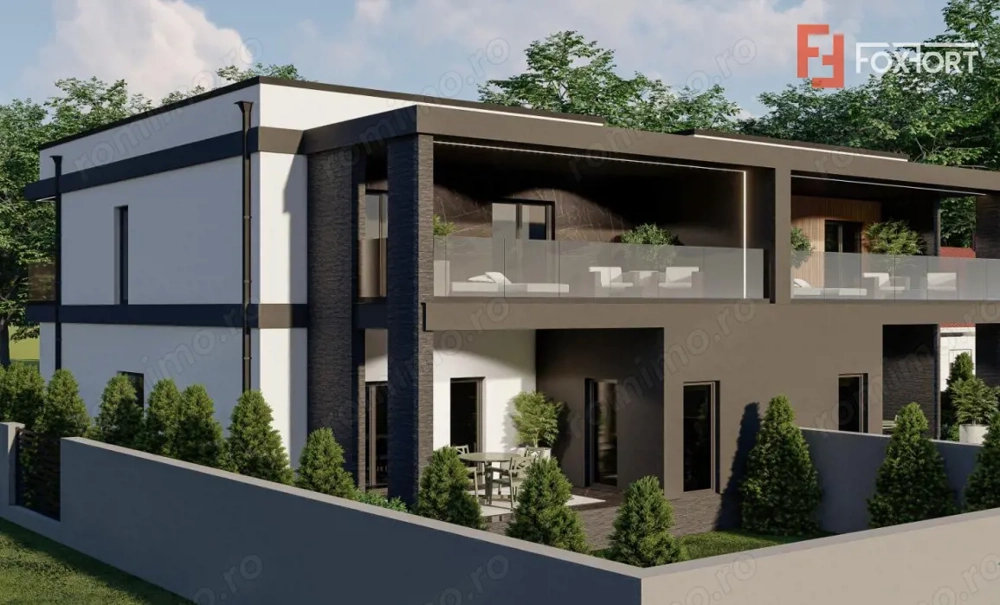 Duplex despartit prin garajul vecinului - 5 camere, finisaje premium