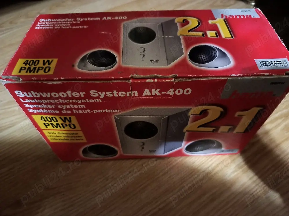 NOU la cutie! Sistem Audio 2.1 Hama AK-400   Boxe PC   Laptop   TV