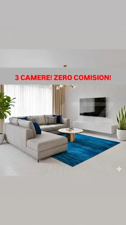 SUPER PRET!Apartament cu 3 camere + balcon, 1 loc de parcare, Giroc