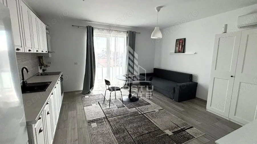 Apartament 1 camera,loc de parcare , Centrala  proprie, Timis, Giroc