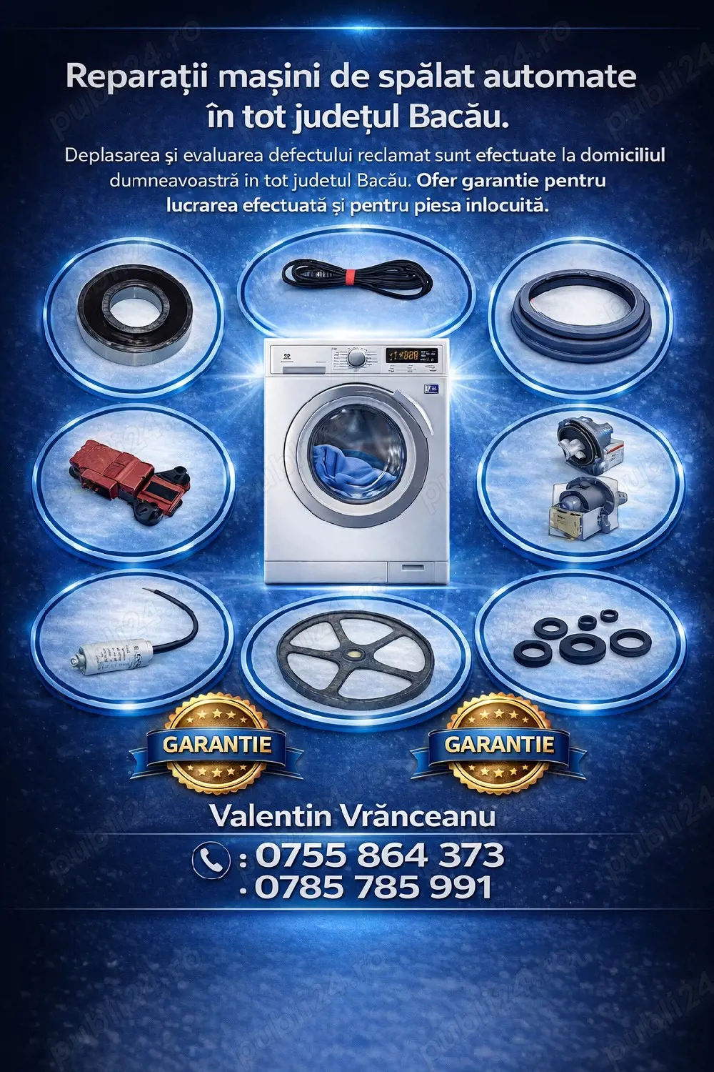Reparatii masini de spalat Bacau