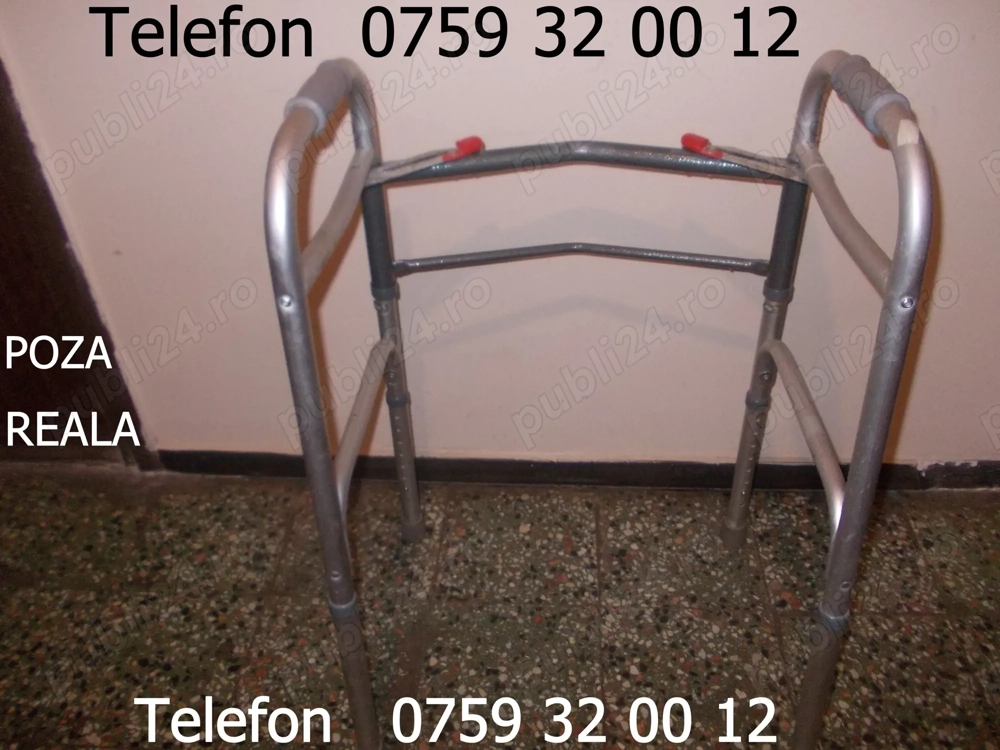 Cadru medical ajutor mers Pliabil Stabil Sigur Reglabi,din aluminiu  pt batran dizabilitati handicap