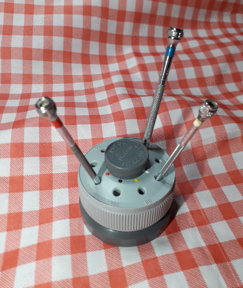 Set surubelnite ceasornicarie elvetiene BERGEON 5970 cu suport rotativ