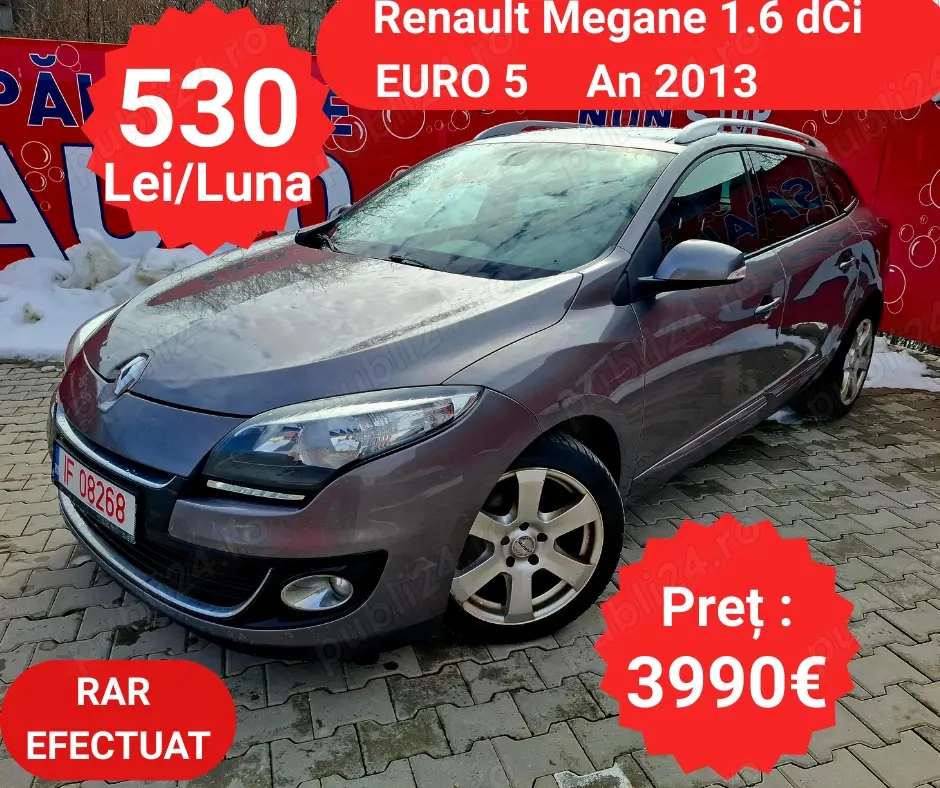 Renault Megane 1.6 dCi - RATE de la 530 Lei pe Luna