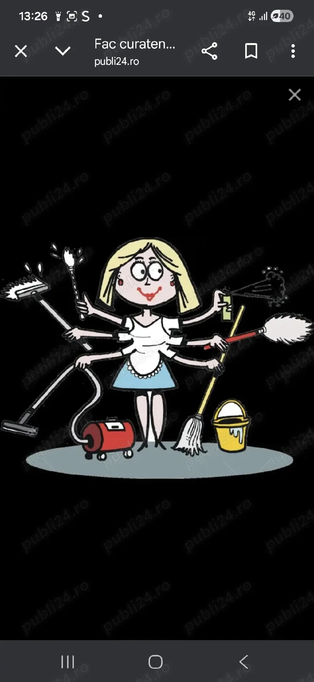 Prestam servici de menaj 