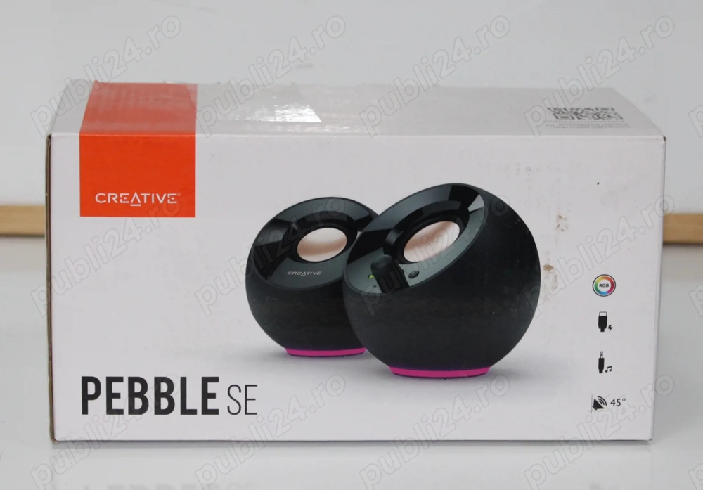 Sistem de sunet Creative Pebble SE, RGB, USB-C