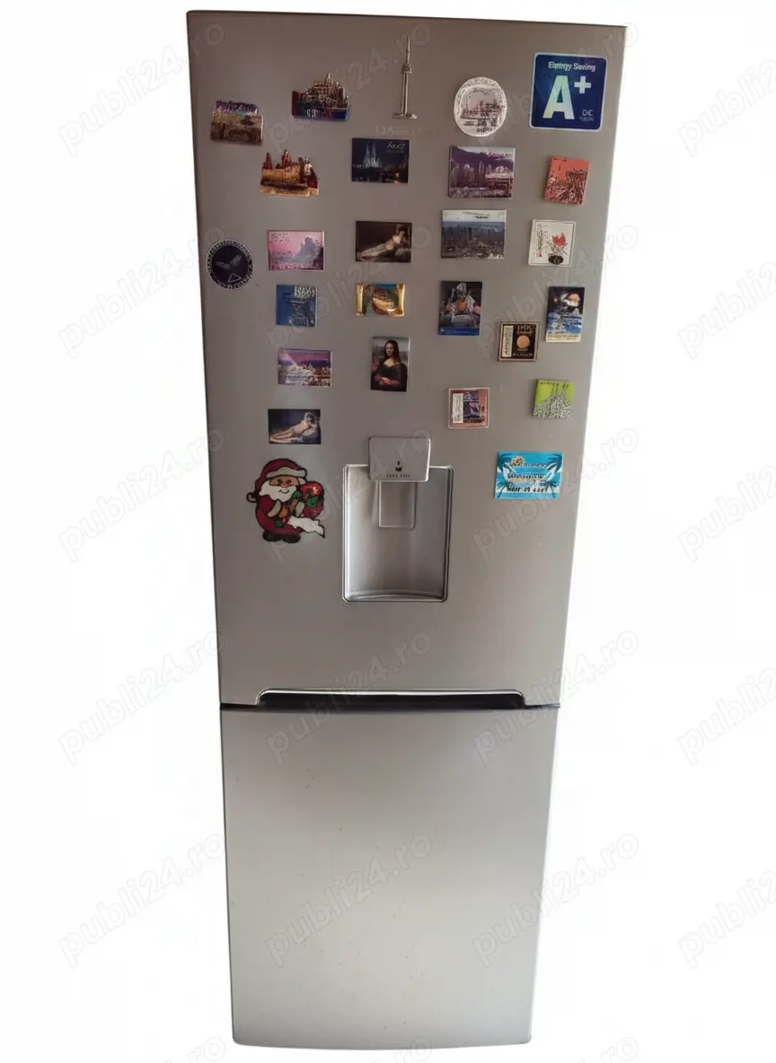 Comb Frigorifica NoFrost DAEWOO RN-308RDQM, 305l, 187cm, A+, argintiu