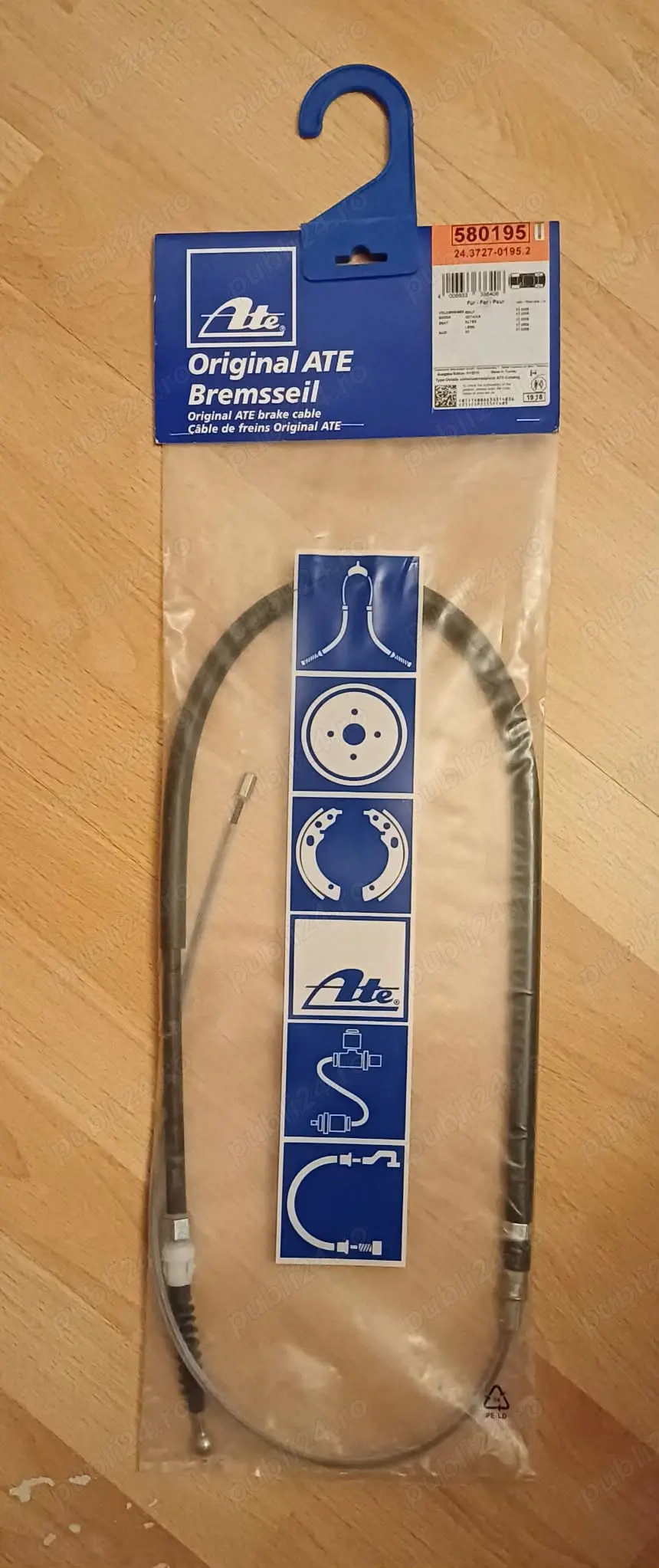 Cablu de frînă original Ate Bremsseil  pentru VW GOLF , Scoda Octavia ,Seat Leon , Audi a3.