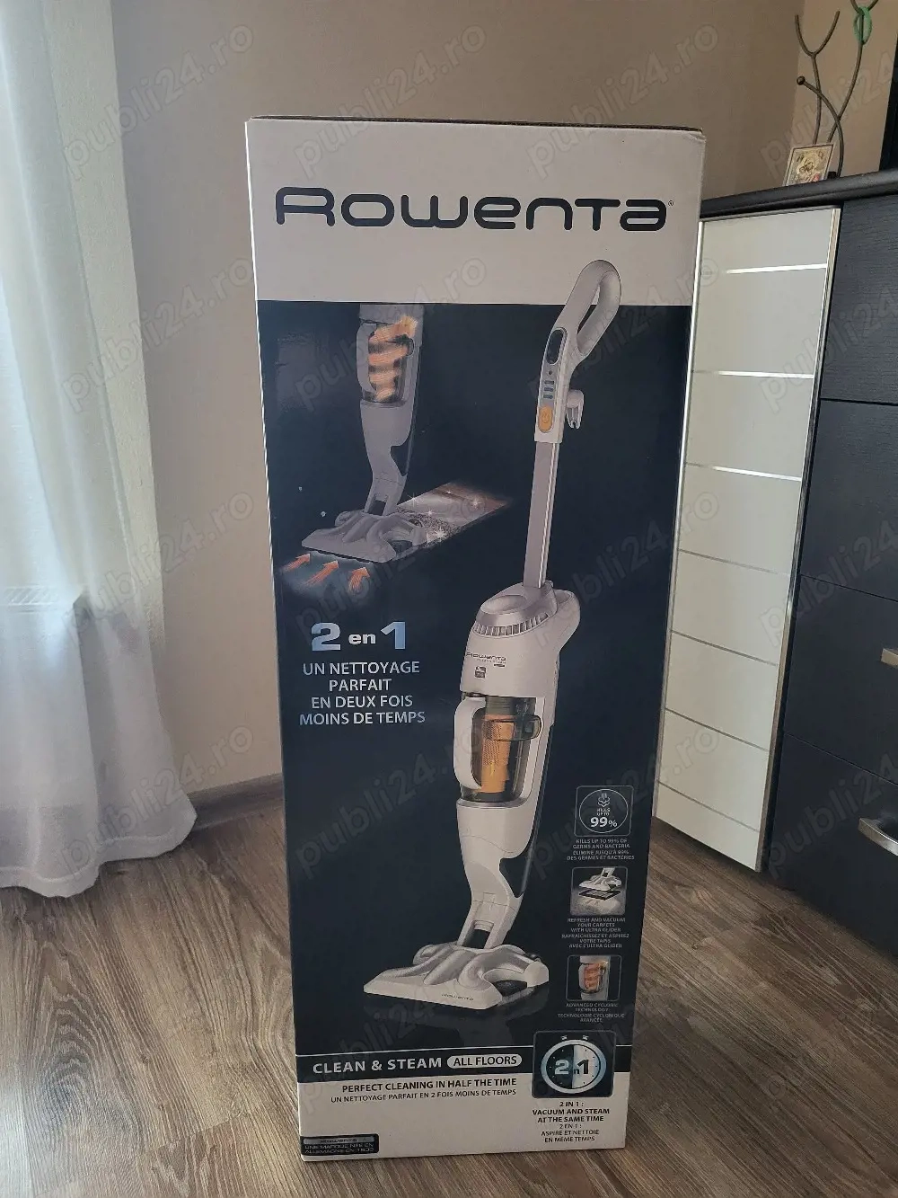 Rowenta 2in1 aspirator și mop cu abur clean&steam