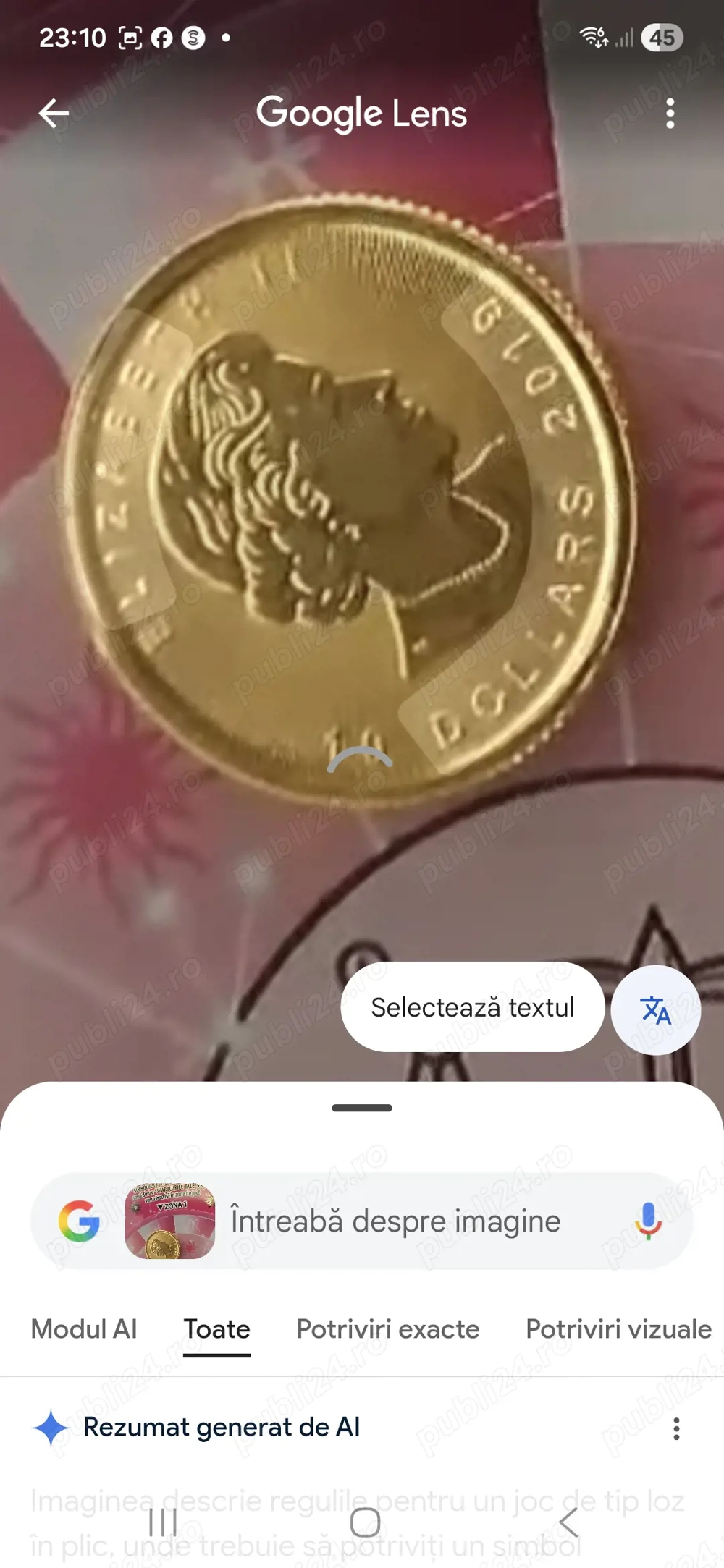 Moneda aur 24k ,8gr 