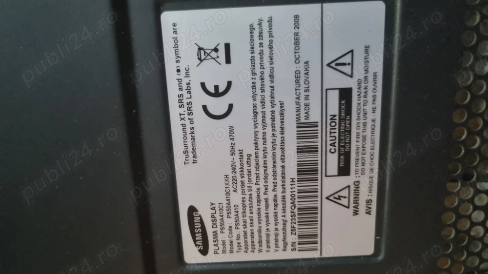 Plasma tv_139 cm samsung