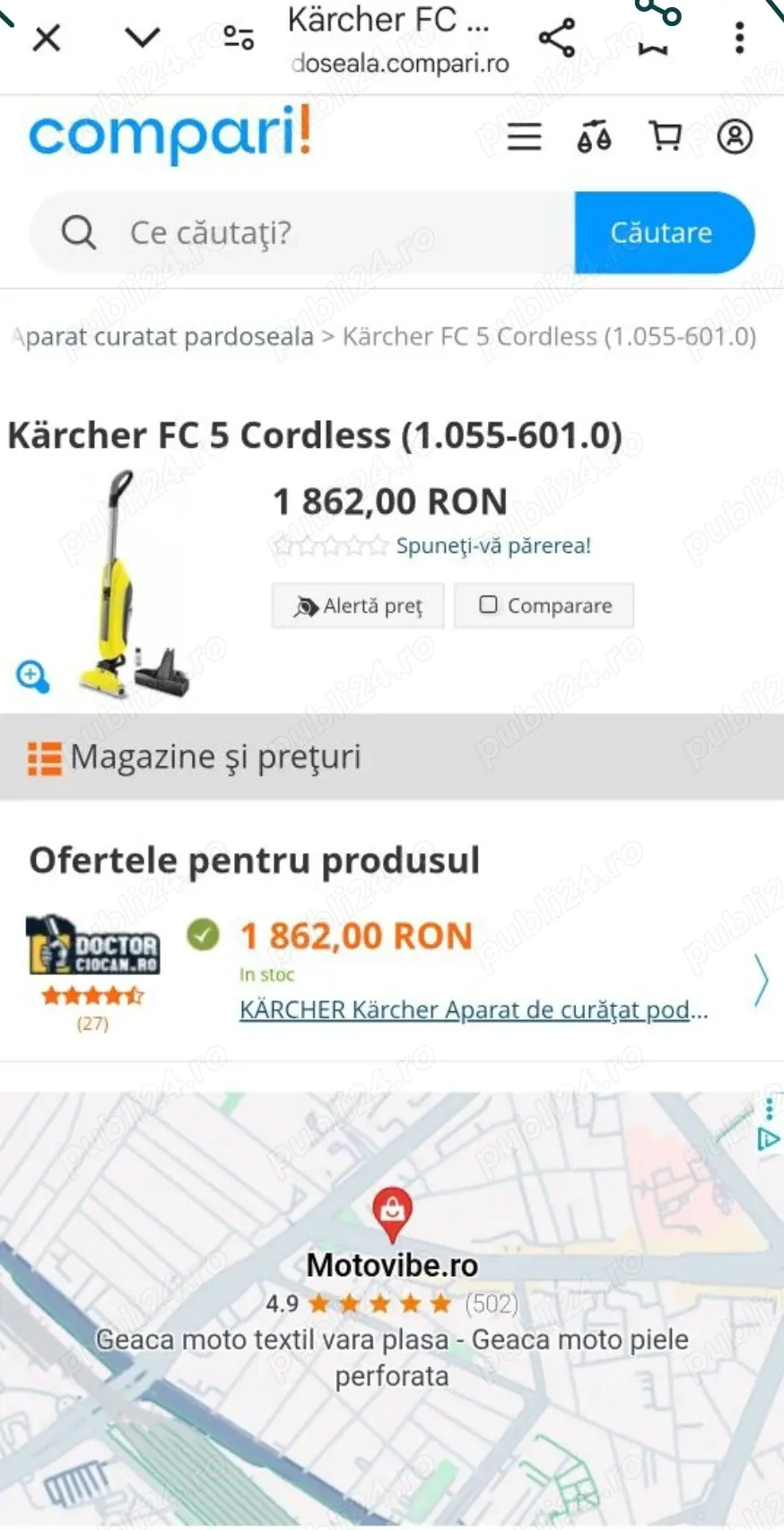 Mop aspirator 2 in 1