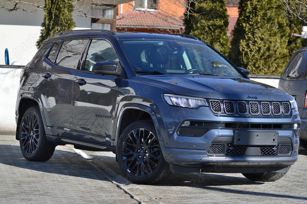Jeep Compass 4xe S hibrid plug-in An 2022, Volan incalzit, Distronic, Parcare Auto